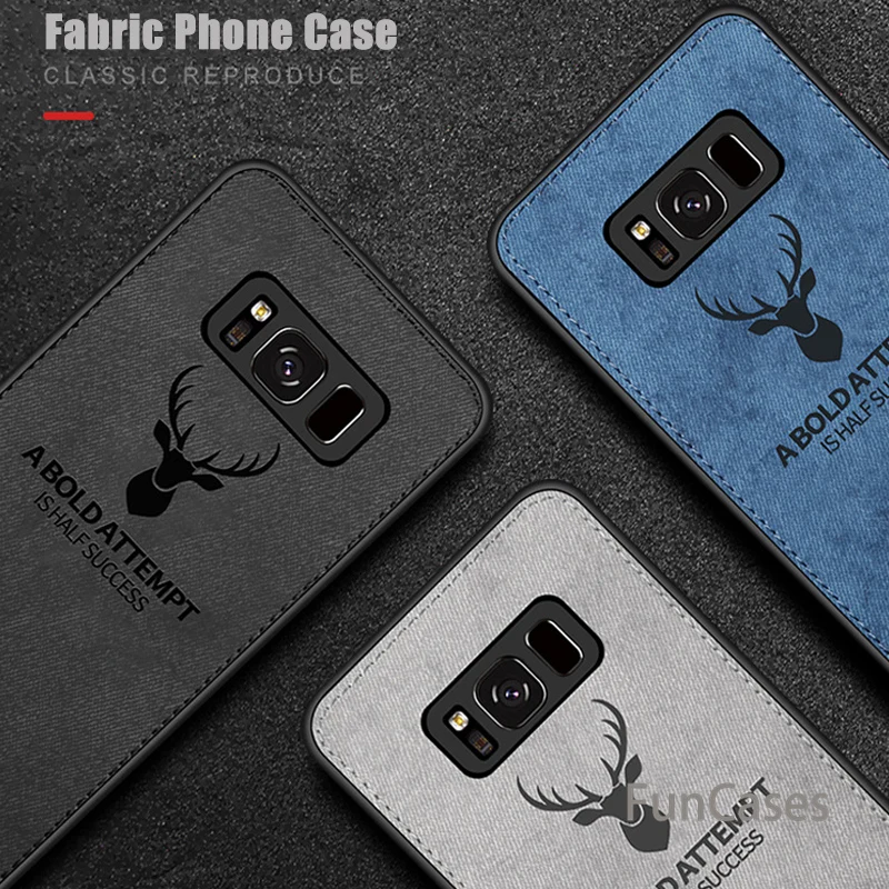 

Luxury Cloth Deer Phone Case For Samsung Galaxy j5 j3 j7 2017 pro j4 j6 A6 A8 plus 2018 S7 S8 S9 Edge Note 9 Note 8 Cover Coque