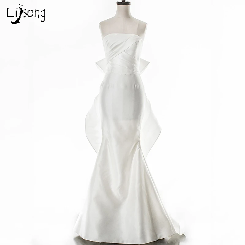 

Special Design Off White Mermaid Wedding Dress Chic Ruffles Chic Look Bridal Formal Maxi Gowns Custom Made Vestido de Casamento