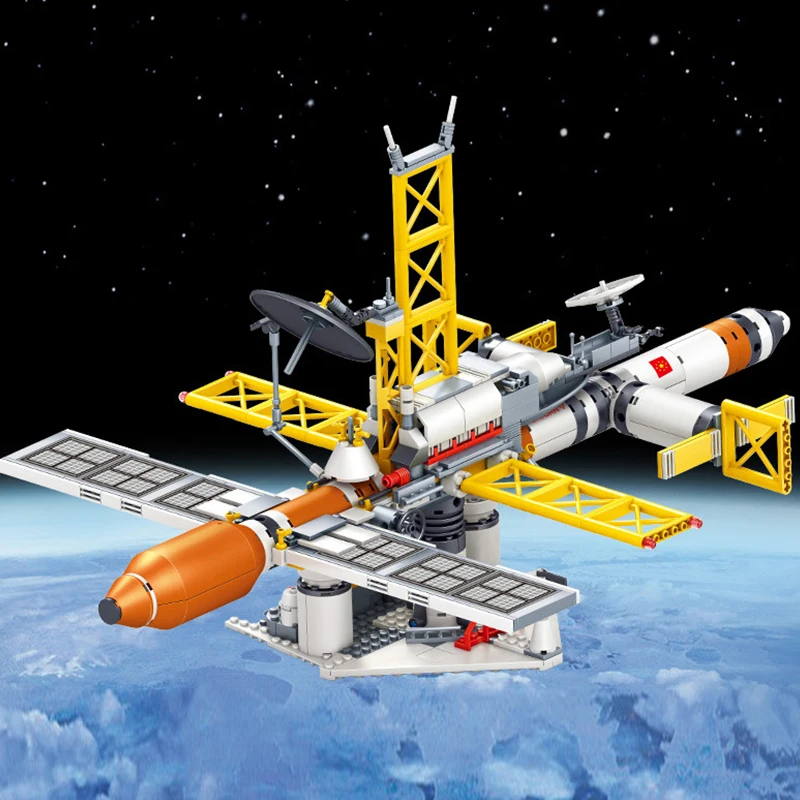 

Space Adventure Compatible Legoed Spaceship Rocket Launcher Space Ship Station Shuttle Spacecraft Minifigure Building Block Toys