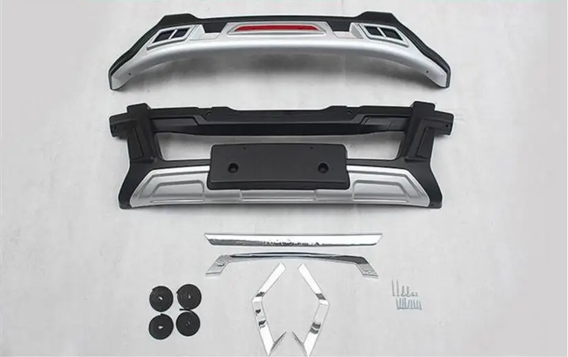 

JIOYNG ABS Chrome Car Front + Rear Bumpers Protector Guard Skid Plate Fits For Renault KADJAR Kadjar 2016 2017 2018
