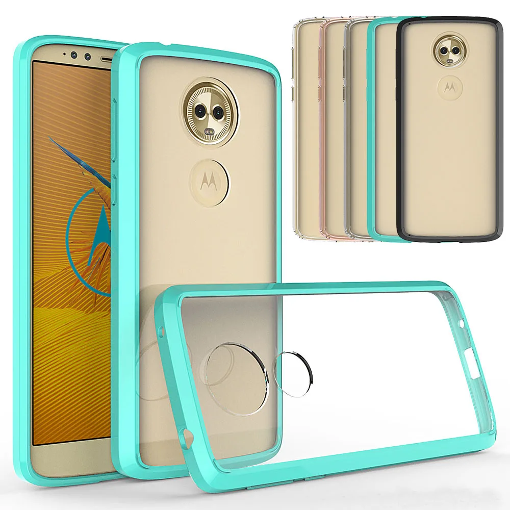For Motorola Moto E5 Plus / Supra Case Ultra Slim Soft TPU Frame Hard PC Back Anti Scratch Transparent Clear Phone Cover |