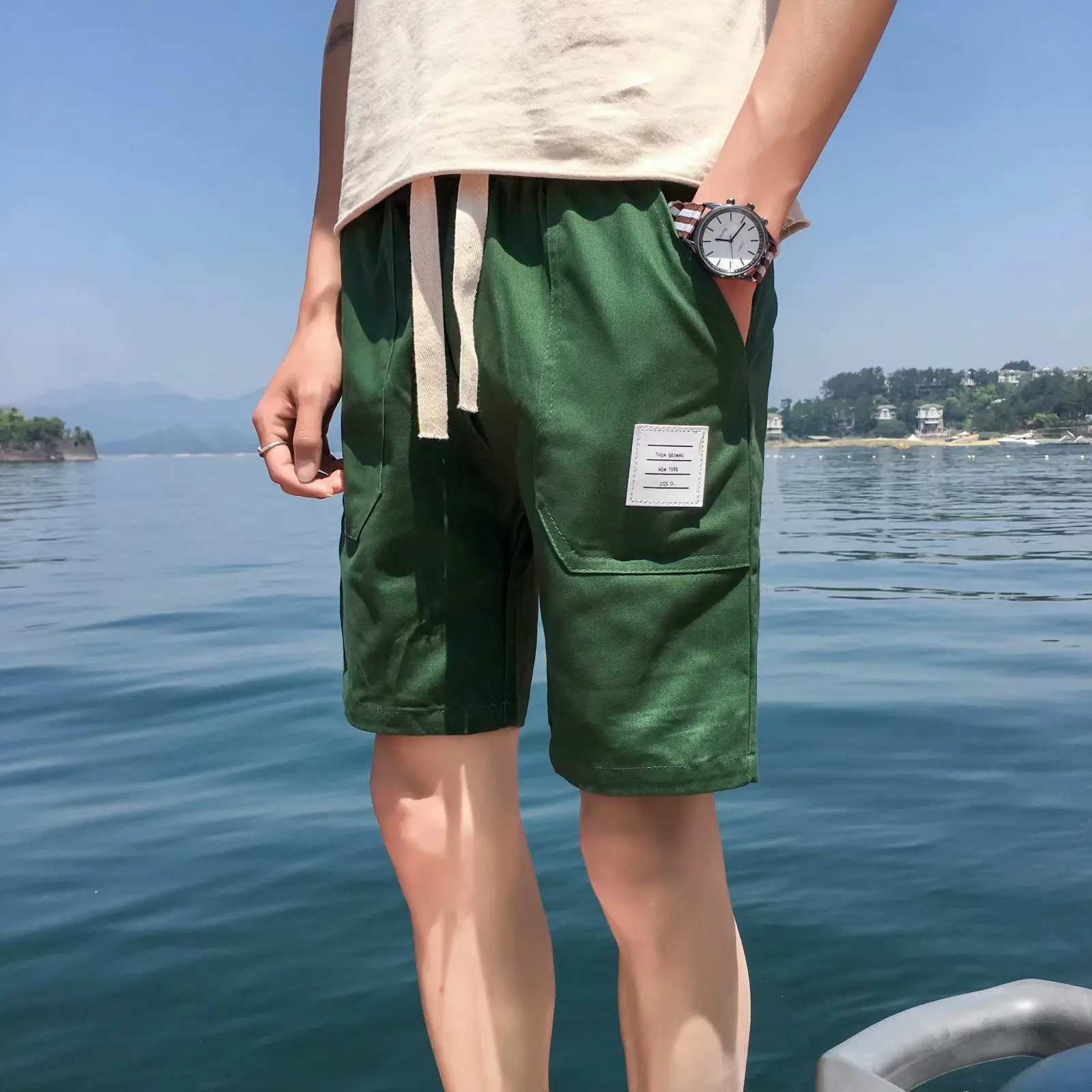 Мужские шорты новые стильные однотонные комбинезоны с карманами модные спортивные новые мужские летние мягкие свободные уличные шорты