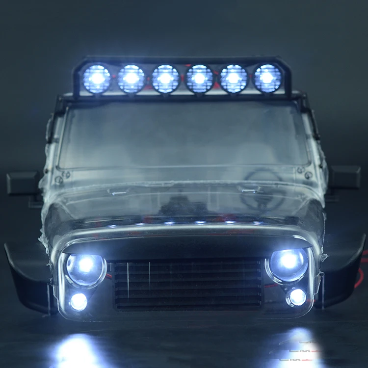 

1Set TRACTION HOBBY KM2 LED Lamp Front Headlight/Taillight Top Roof Lamps for 1:8 RC Cars Modification Parts