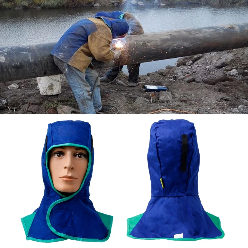 CUTICATE 2Pcs Universal Welding Welder Flame Retardant Wear Resistant Hat Cap Scarf Helmet Head Protection Safety Tool Cotton Caps Fits for Men/Woman