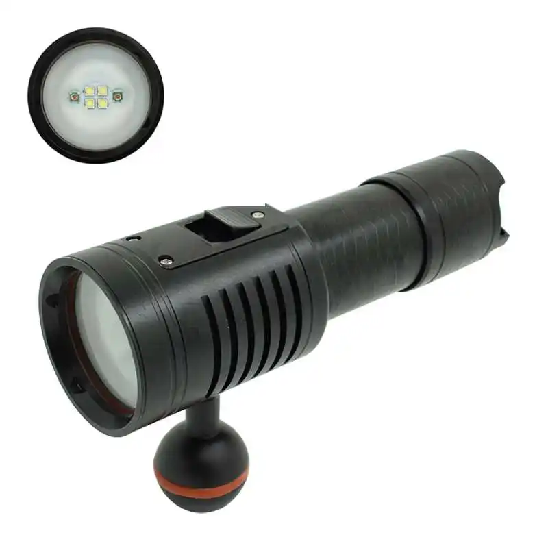 

High Power Diving Lamp Waterproof Video LED Flashlight XM L2 U2 Scuba Dive Torch Underwater Video Light Lantern for Spearfishing