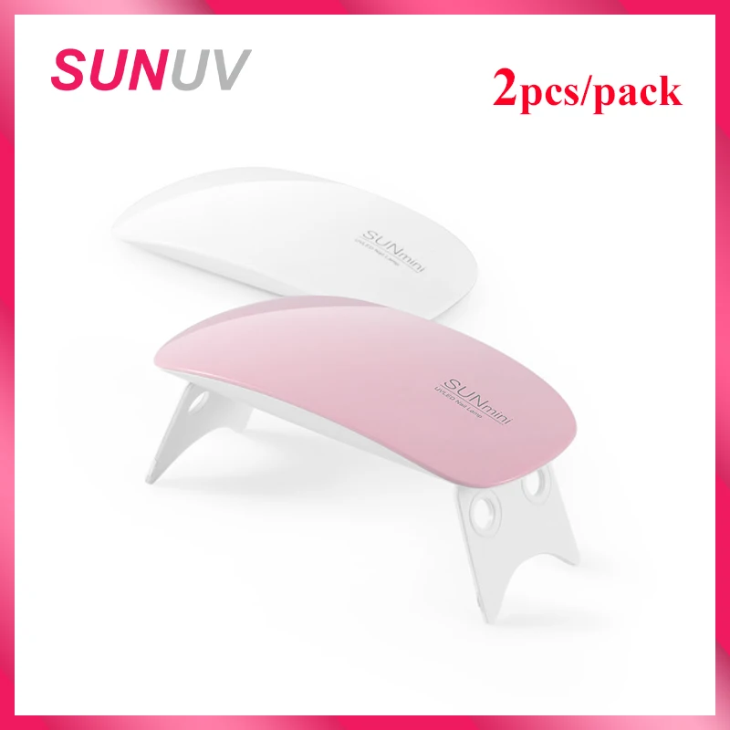 2 шт. SUNmini2 в упаковке SUNUV Портативная Сушилка для ногтей Мини УФ светодиодный