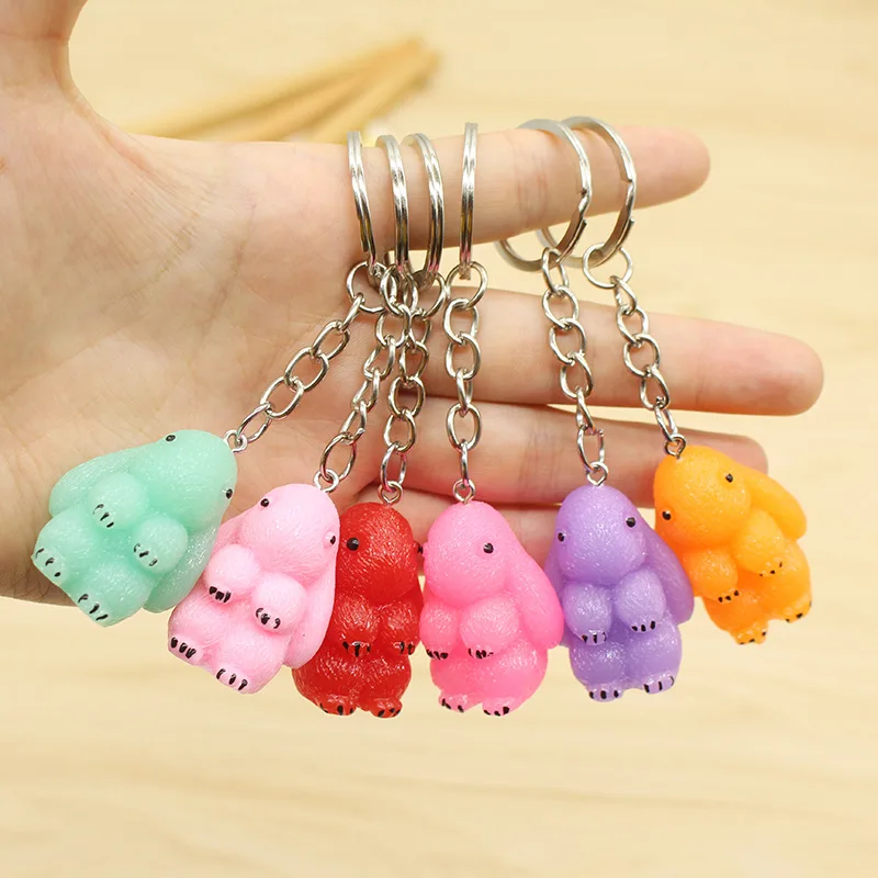

Resin Rabbit Keychain Pokemon Key Chains Decorative Pendants for Women Bags Car Key Accessories Wedding Party Gifts