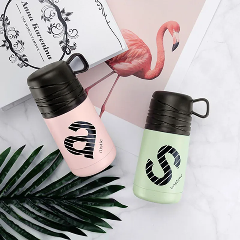 Creative letter series portable leakproof student insulation water cup | Дом и сад