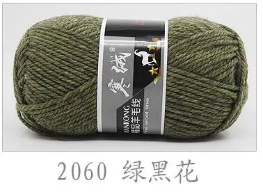 5 шт. = 500 г мериносовая шерсть, вязаная крючком толстая пряжа для вязания, вязаная шерстяная нить, пряжа, шарф, свитер NL1161 - Цвет: 2060 green balck