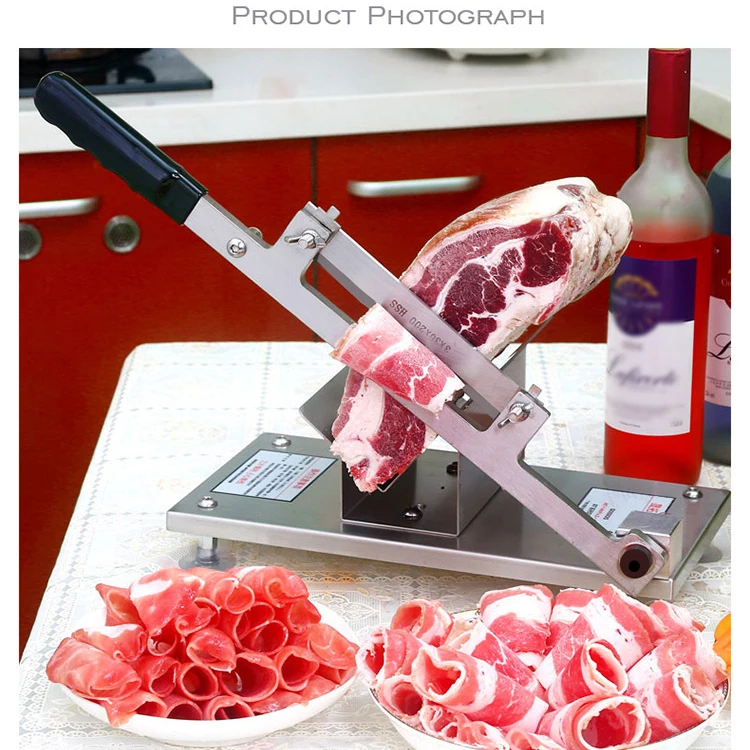 

Stainless steel Frozen meat slicer Manual slicer household cut ham mutton roll commercial planing meat machine