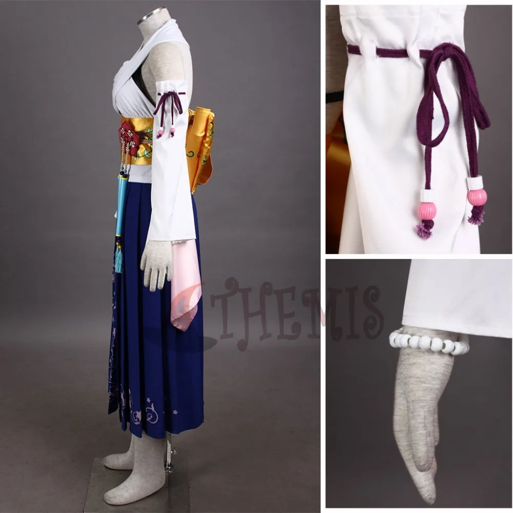 Athemis Final Fantasy Ten Yuna Cosplay կանչվել է - Կարնավալային հագուստները - Լուսանկար 4