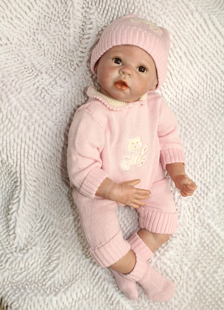 NPK новые 2" силиконовые reborn baby bebes мягкие тела открытые глаза куклы 55 см Младенцы настоящая кукла игрушка подарок на день рождения живой реалистичные игрушки