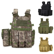 Treinamento de Combate Militar Airsoft Paintball Molle Colete Tático Colete de Proteção para Ourdoor Coletes À Prova de Caça Tiro CS Equipamentos