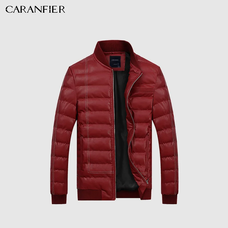 

CARANFIER 2019 New Men Parka Winter Thick Collar Jacket Smart Casual Cotton Coat England Style Breathable Warm Male Jacket