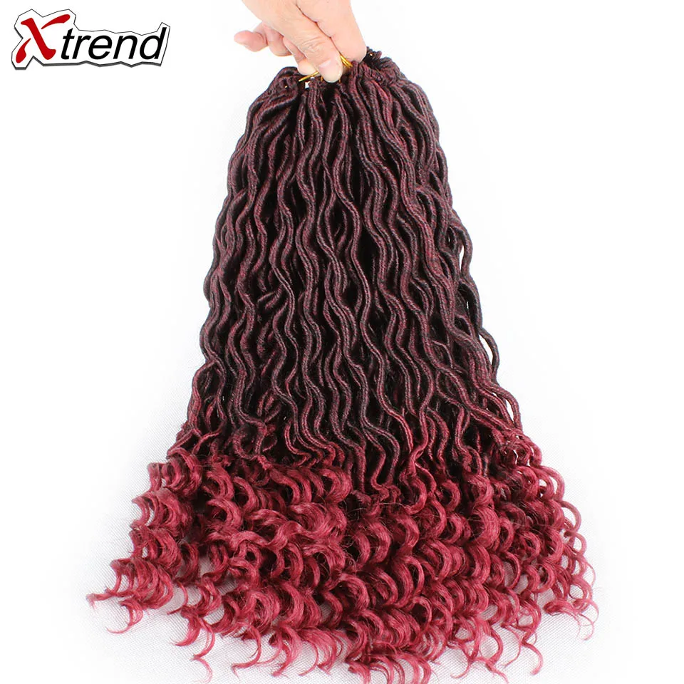 Crochet braids 3 Packs Faux locs Curly Hair DreadLocks Extensions Crotchet For Black Women 18inch Xtrend | Шиньоны и парики