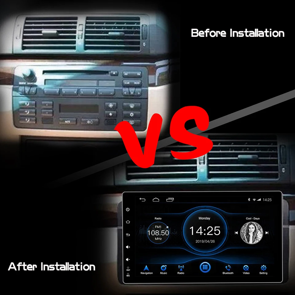 Excellent Panlelo Qcta Core Android GPS Navigation For BMW E46 Android 8.1 4G RAM Audio Radio IPS Screen Multimedia For BMW E46 RDS WiFi 1