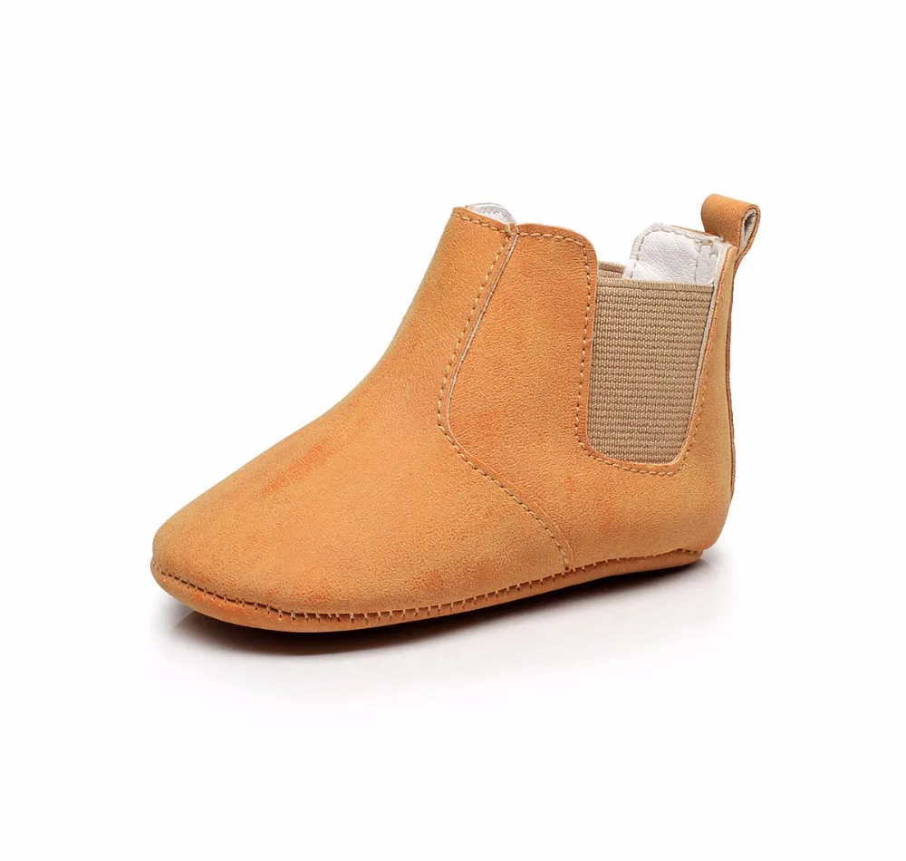 부드러운 PU 앵클 부츠, 신생아 신발, 유아 프리워커, 0-24M, 유아 모카신, 아기 침대 비비 신발, 남아 여아 