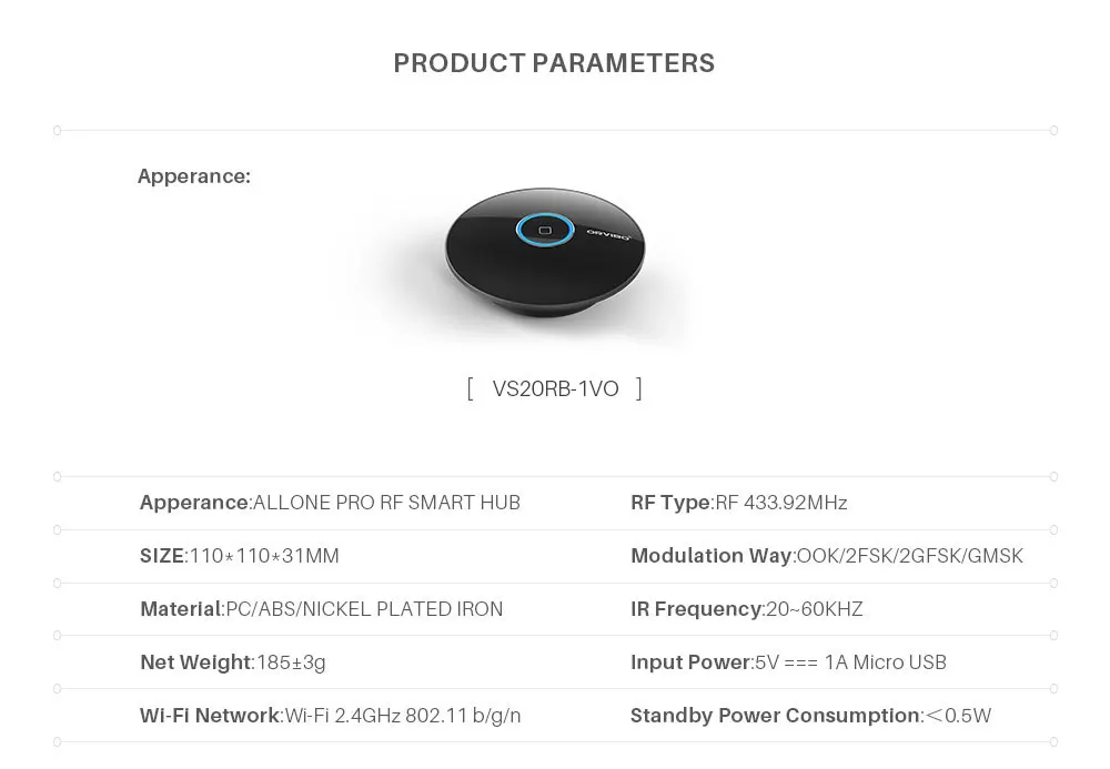 Orvibo Allone Pro Универсальный инфракрасный пульт дистанционного управления IR RF 433 МГц подключенный для работы с Amazon Echo Alexa для автоматизации умного дома