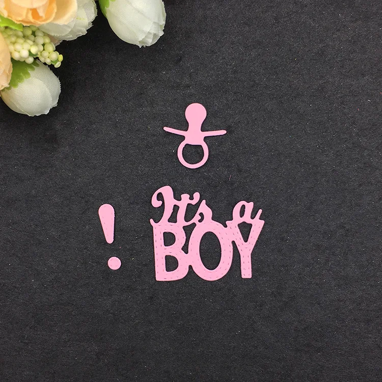 

2019 It's A Boy Metal Cutting Dies Baby Shower Craft Dies Scrapbooking Embossing Stencil For Paper Card Making DIY Albums Decor