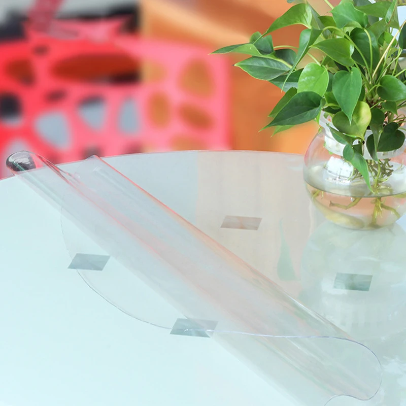 2018 1mm thick transparent table cloth kitchen table cover waterproof oil cloth soft glass tablecloth ship by roll home textile