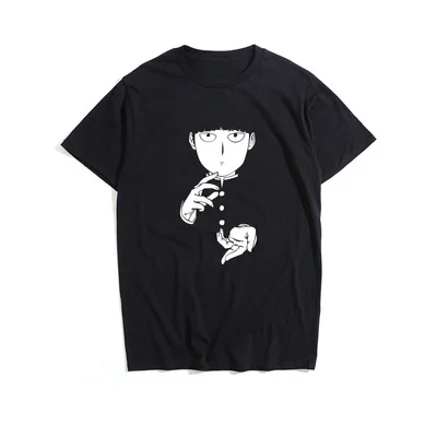

Mob Psycho 100 Men T-shirt Casual O-neck Short Sleeve Simple Style Men Tshirt Luxury Brand Cotton Tees