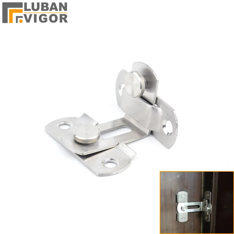 

Stainless steel sliding door hook lock,90 angle Hasp,For easy to install,Surface mounting,Anti-theft, Safety,Door Hardware