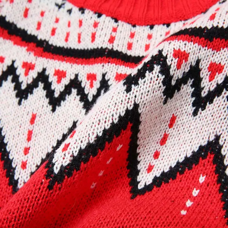 Boho и праздничные Семейные свитера Осенние Рождественские с круглым вырезом