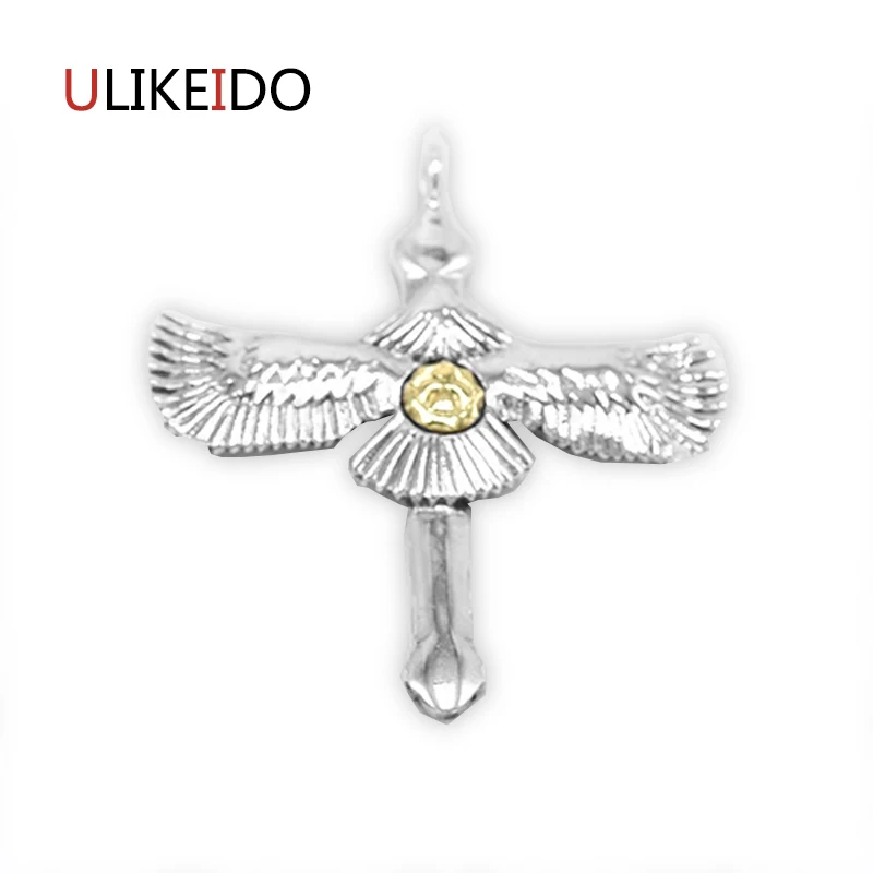 

Pure 925 Sterling Silver Jewelry Feather Charms Punk Eagle Pendants for Men Thai Silver Bird Necklace Chain Fine Gift 662d