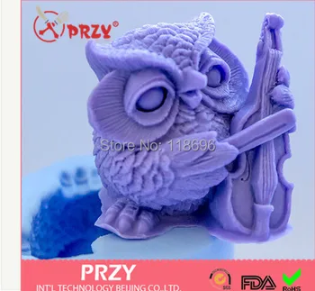 

Free shipping Sell hot The owl violin modelling silicon soap mold Cake decoration mold Handmade soap mold No.S406-2