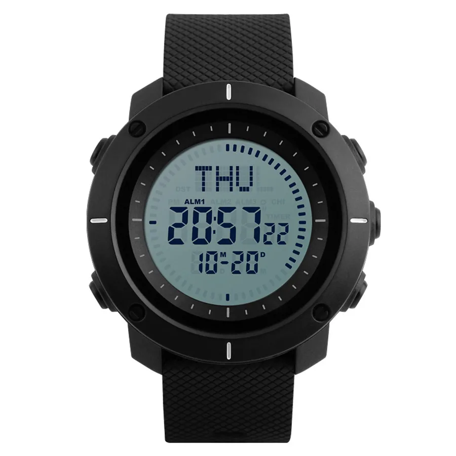shop with crypto buy Men Fashion Sports Watches Lancardo Compass Watch 3 Alarm Repeater Chronograph 50M Waterproof Back Light Digital Wristwatches pay with bitcoin