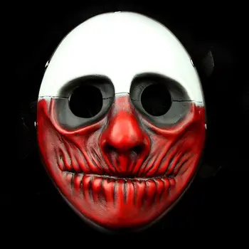 

Free Shipping Resin Heist Joker Clown Payday 2 Wolf Mask Collective and Decorative Maquerade Costume Theme Cosplay Masks