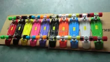 free shipping 22″ 2015 Mini Plastic Skateboard 10pcs color decks+color trucks +color wheels by Global DHL