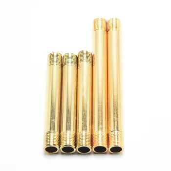 

M10 Double Head Screw Tube Lamp Connecting Pipe Gold 10mm Male Thread Tooth Tube Alloy Plating Lighting Lamps Bases Tubes 12PCS