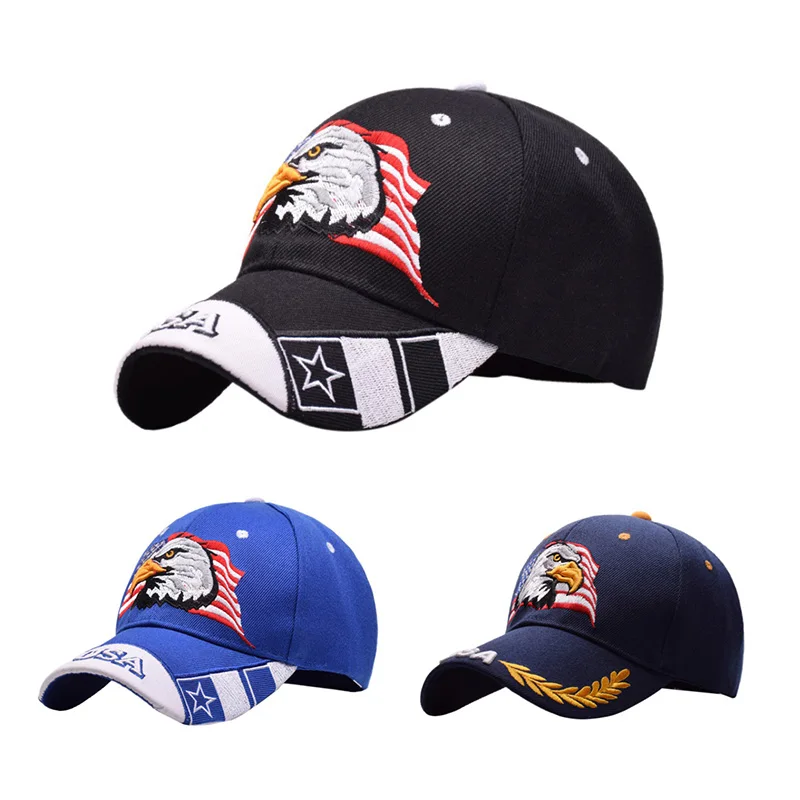 

Women Men Sports Cap Eagle USA Embroidered Cotton Hat Adult Sportswear Accessories