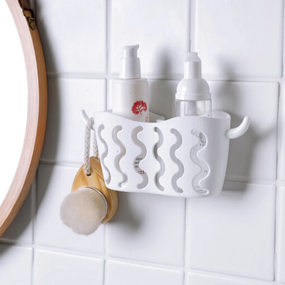 

3 Colors Kitchen Storage Basket Soap Sponge Drain Rack Holder Hanging Basket Bathroom Organizer