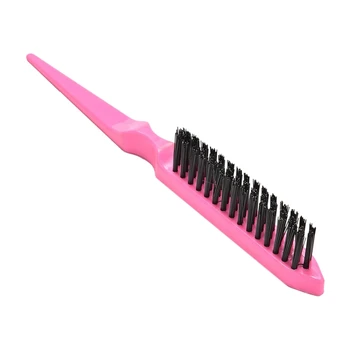 

Pro Salon Hairdressing Teasing Back Hair Combing Brush Slim Line Styling Comb Pink