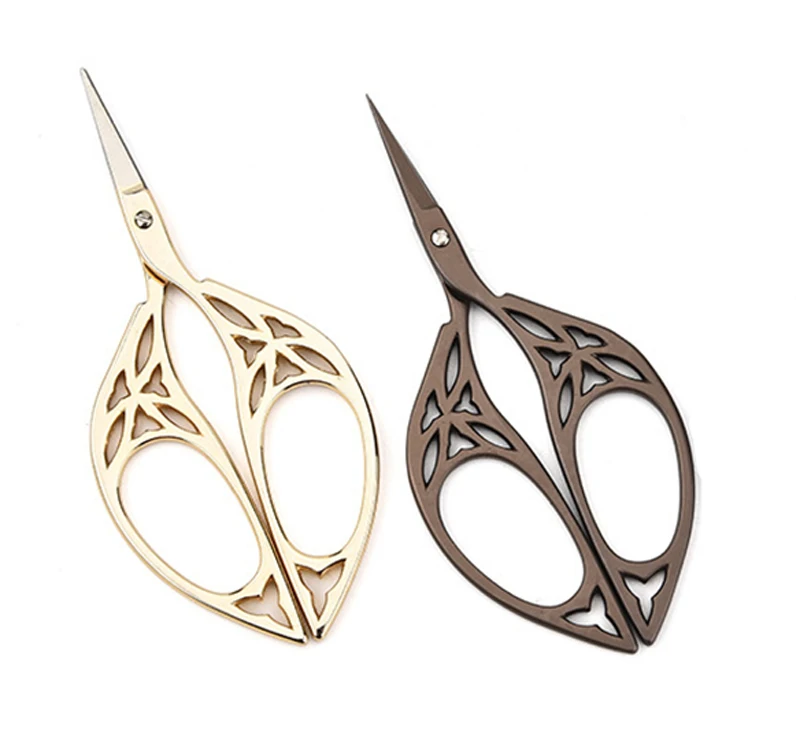 

Leaf Stainless Steel Antique Craft ZAKKA scissor European handicraft DIY Tool Retro classic Vintage cross stitch Sewing Tailor