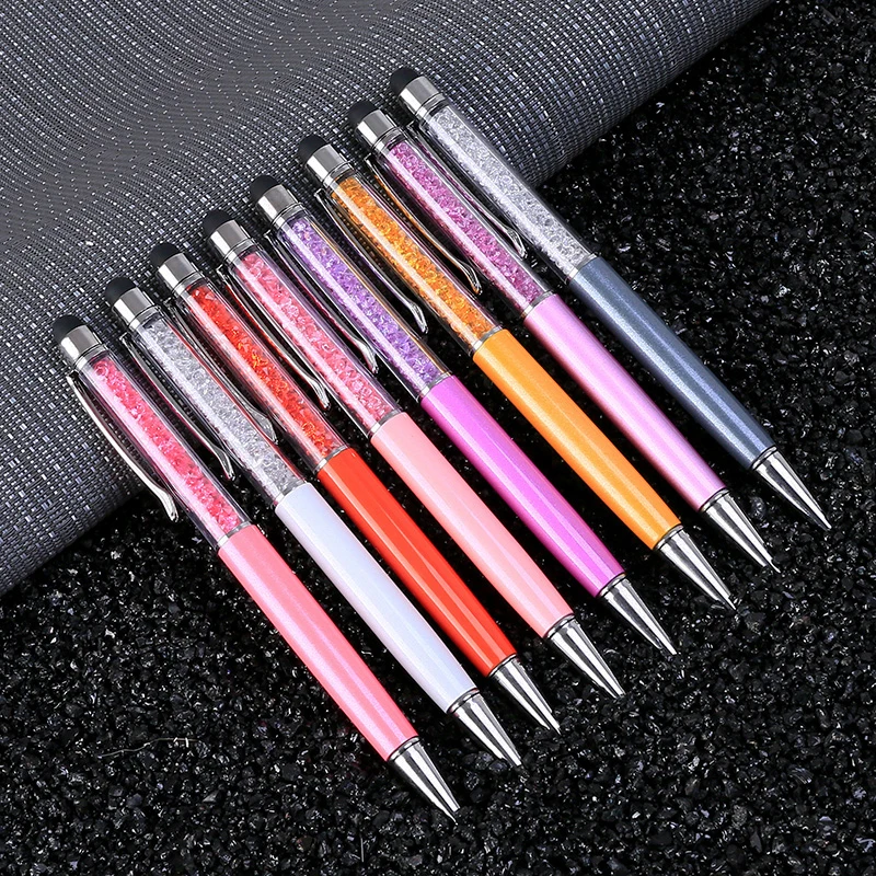 

20 Colorful Crystal Pen Diamond Ballpoint Pens Stationery Ballpen Caneta Novelty Gift Zakka Office Material School Supplies