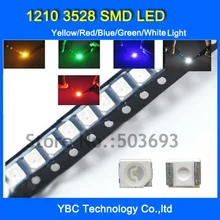 1210 3528 SMD СВЕТОДИОДНЫЙ 5colorx200pcs = 1000 шт белый/синий/красный/желтый/зеленый свет набор диодов