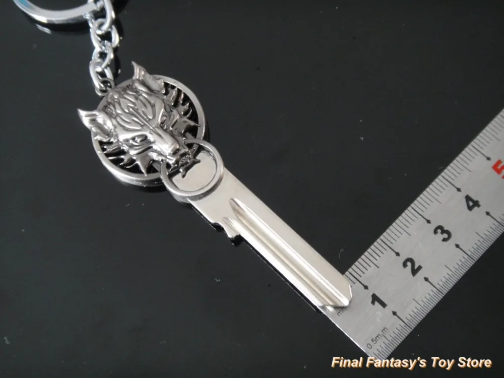 nib final fantasy vii cloud wolf logo uncut spare key blank keychain