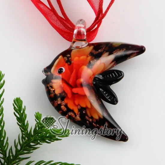 

Angel flower inside murano glass neckalce pendants jewelry cheap ladies jewellery handmade fashion jewelry
