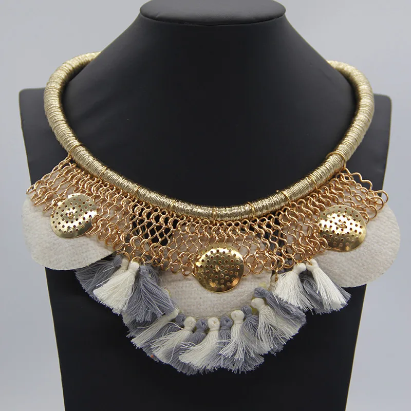 Buy New Arrival Vintage Collar Metal Tassel Cloth