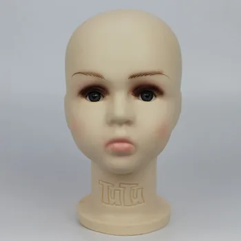 

46 CM Unbreakable Realistic Plastic Baby/Kid Mannequin Dummy Head For Hat Display Manikin Heads