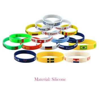 

Brand New 1pcs Football Fans Bracelet Soccer fan Accessories Football Silicone Bracelet Cheerleading supplies