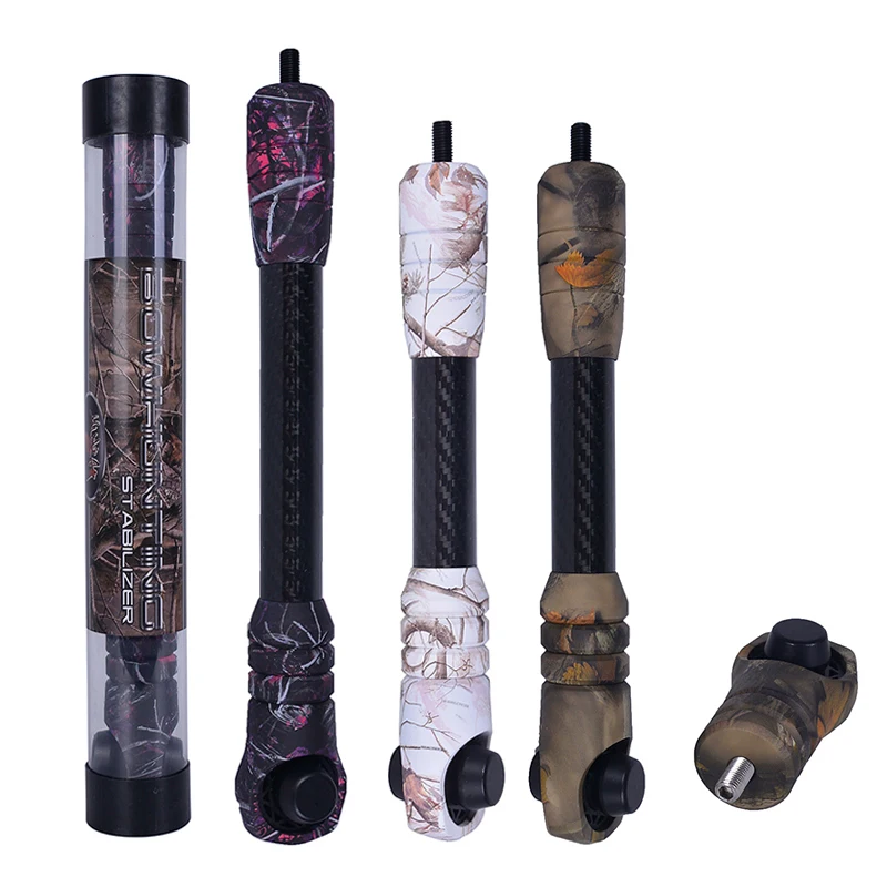 

1 pc 6inch/8inch Adjustable Compound Bow Stabilizer Carbon Balance Rod Weight Damping Rod for Archery Hunting Shooting