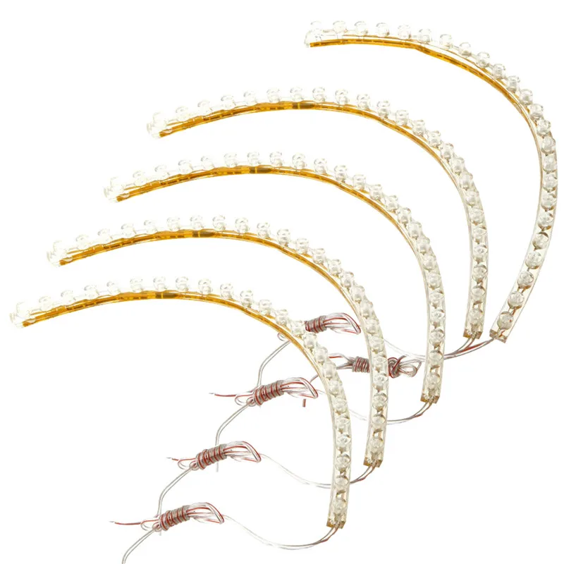 

5Pcs 24cm Waterproof Flexible White Car Light 15SMD LED Daytime Running Strips Lights Car Styling Accessories Decoration Lamps