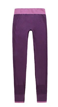 MAIJION для фитнеса, женские лосины для бега, эластичные спортивные штаны, бесшовные леггинсы для фитнеса, занятий йогой, 9 минут штанов - Цвет: Фиолетовый