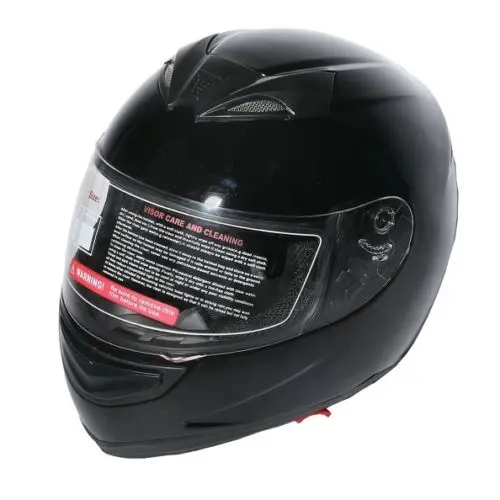 Full Face Motorcycle Helmet Matte Black or Gloss Black S M L XL XXL Dark  tinted visor