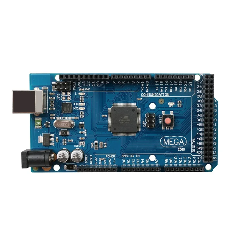 Плата Mega 2560 R3 с usb-кабелем, чип ATMega 2560 ATMega16U2 для интегрированного драйвера Arduino в розничной упаковке