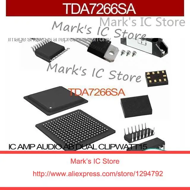 TDA7266SA ИС звуковой усилитель AB DUAL CLIPWATT15 TDA7266S 7266 TDA726 7266S TDA72 7266SA|ab|icmp |